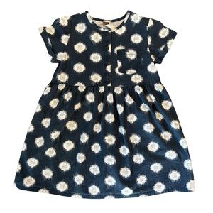 Tea Collection navy and white Neko linen blend Dress size 7